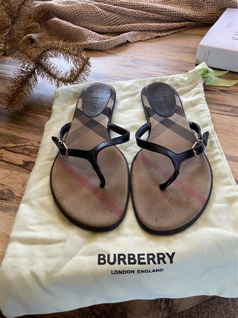 burberry dupe sandals|burberry women's thongs flip flops.